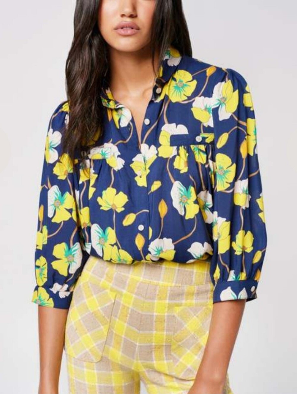 Smythe Shirred Pocket Blouse